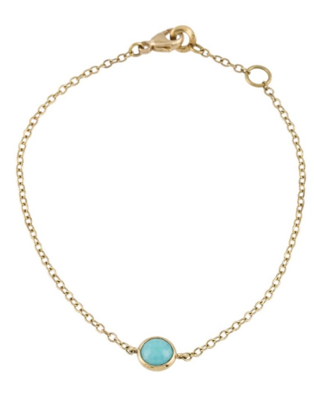 IPPOLITA 18K 750 YELLOW GOLD TURQUOISE STATION BRACELET